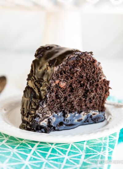 A slice of chocolate overload cake.