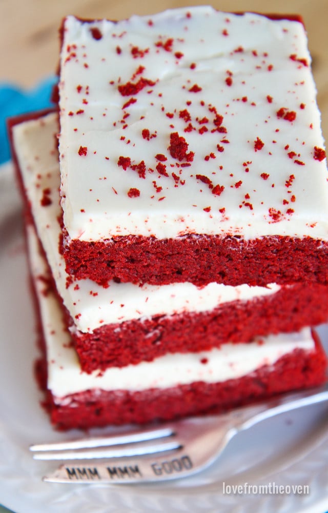 Red Velvet Cookie Bars