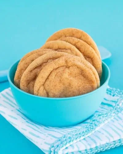 A bowl of snickerdoodles