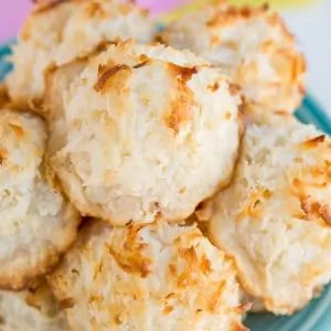 Plate of coconut macaroons