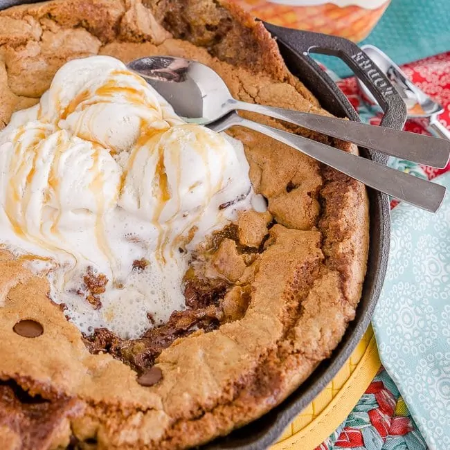 Skillet Cookie In Cast Iron Skillet