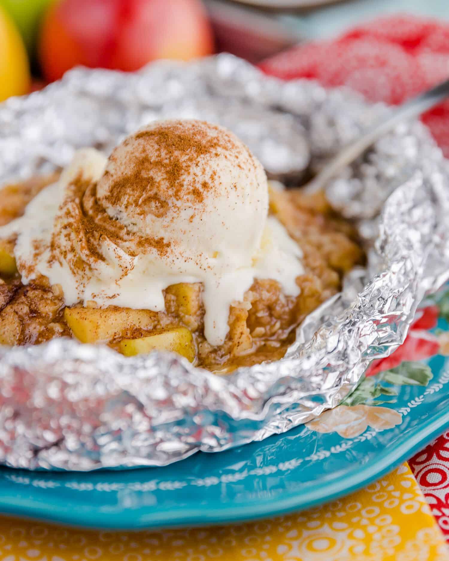 Dutch Oven Apple Crisp - You have to try this one! - Girl Camper