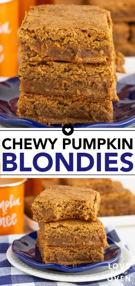 Chewy Pumpkin Blondies