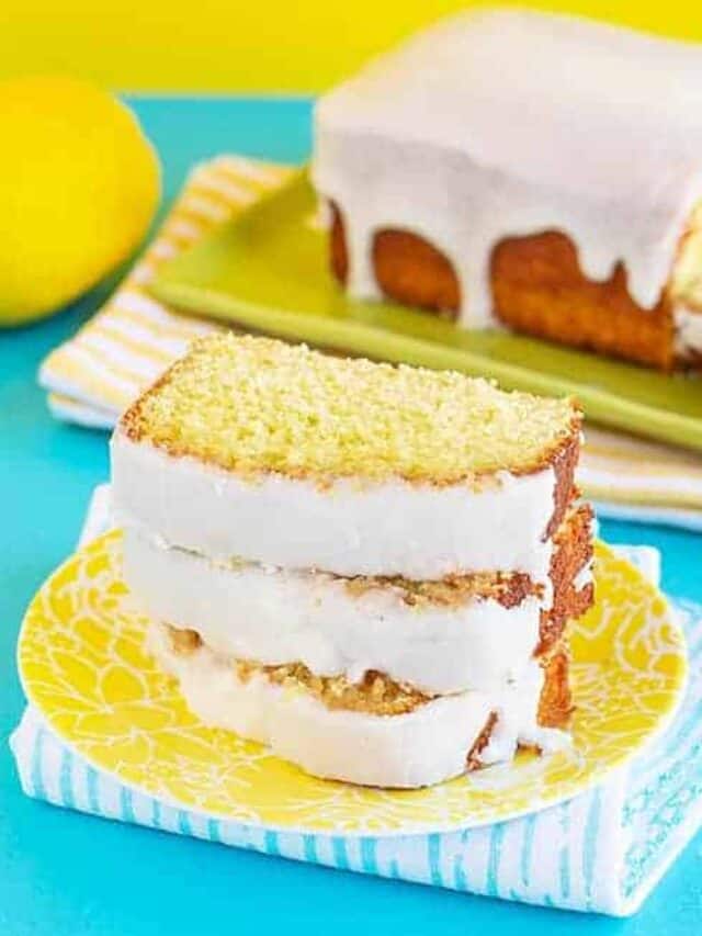 Slices of copycat Starbucks lemon loaf