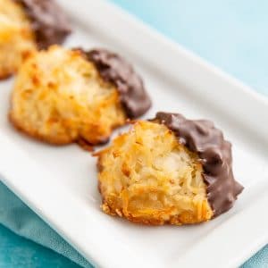 Chocolate Dipped Macaroons