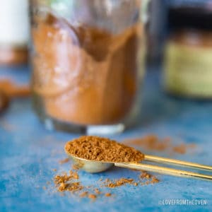 A spoonful of pumpkin pie spice