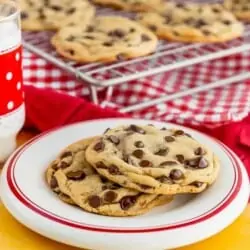 Chocolate chip cookies on a plate