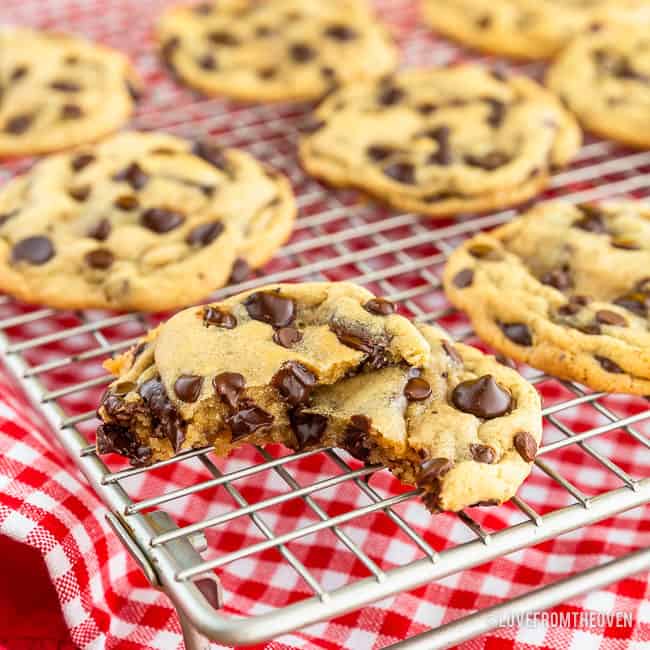 Close up of Chocolate chip cookies