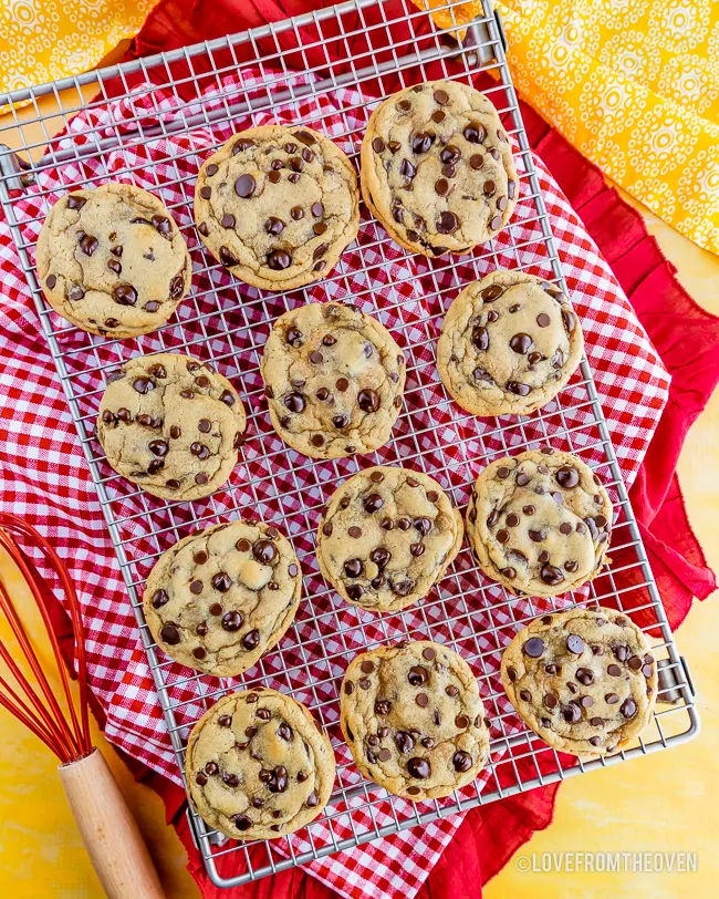 Several Chocolate chip cookies