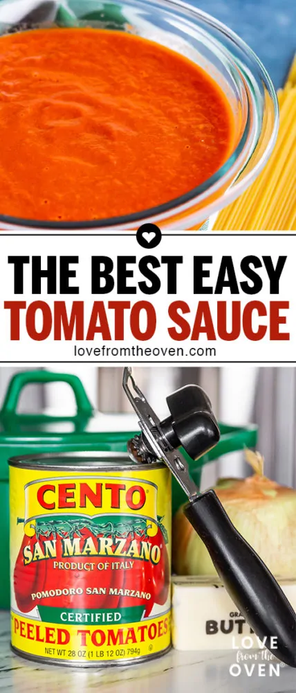 Several images of tomato sauce