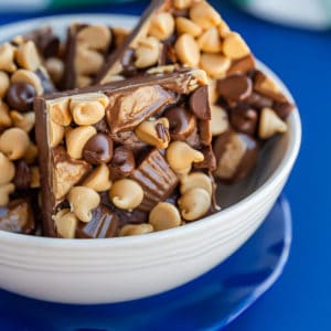 A bowl with Chocolate and Fudge