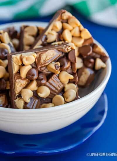 A bowl with Chocolate and Fudge