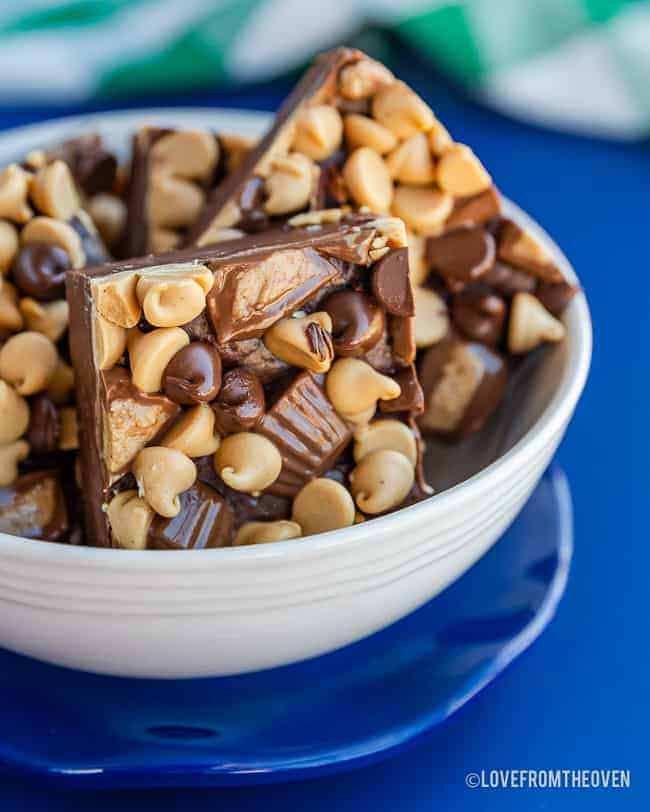 A bowl with Chocolate and Fudge