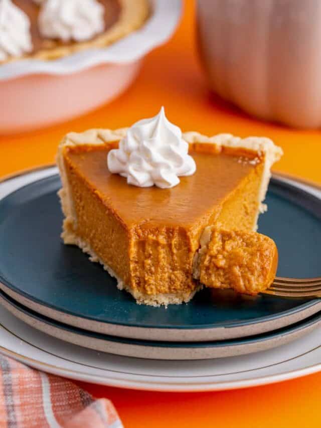 a slice of libbys pumpkin pie