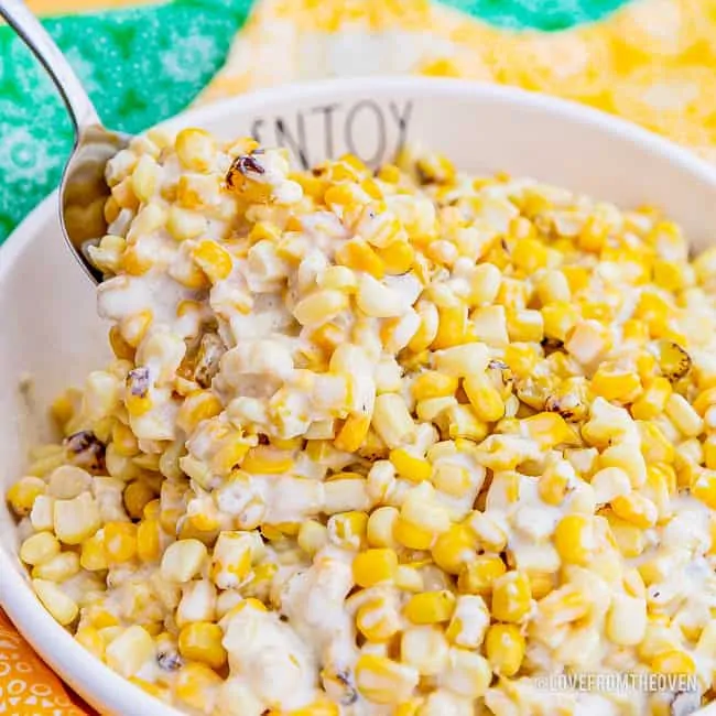 A bowl of creamed corn
