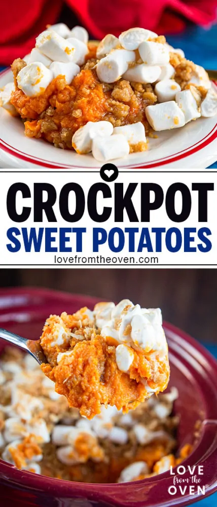 Several images of sweet potato casserole