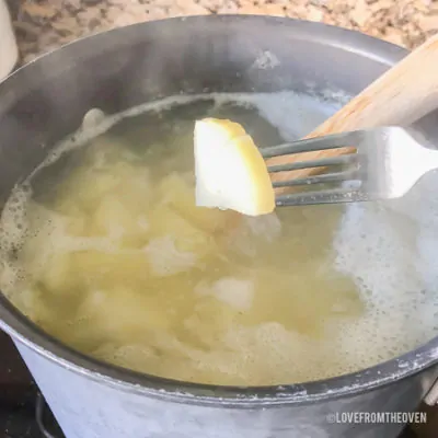 Potatoes being boiled