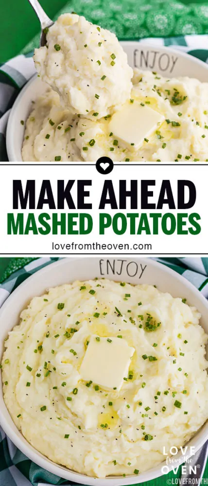 Several images of mashed potatoes