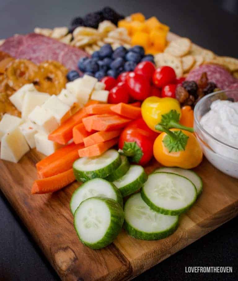 Shot of a charcuterie board