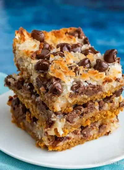 Three stacked seven layer bars