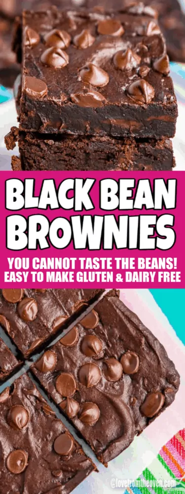 Several images of black bean brownies