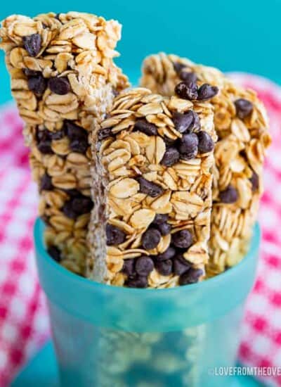 A cup full of Granola Bars