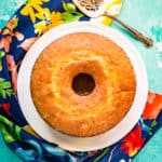 An overhead photo of a Kentucky butter cake.