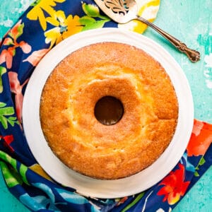 An overhead photo of a Kentucky butter cake.