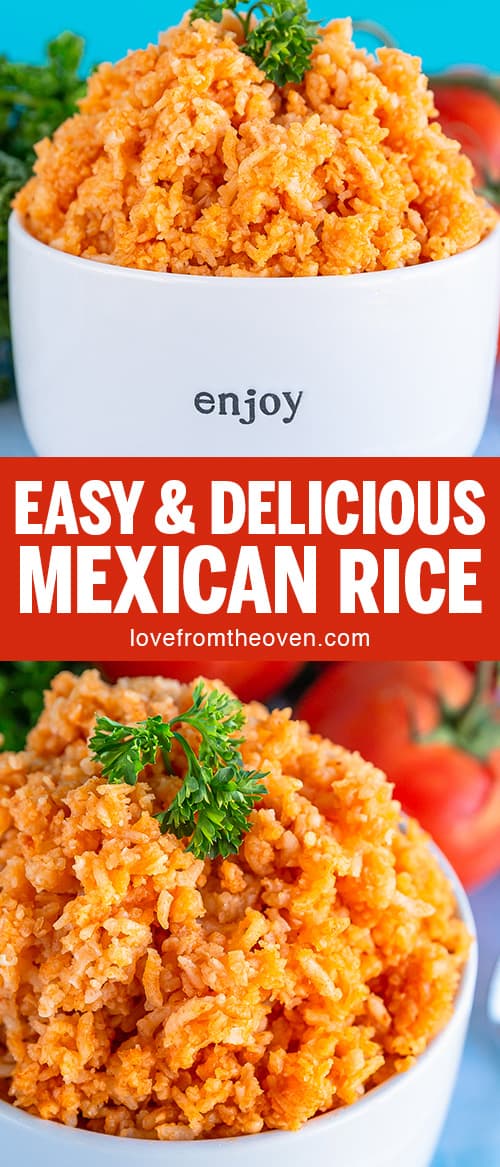 Several photos of easy Mexican rice