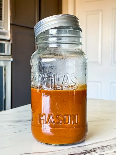 Jar of enchilada sauce
