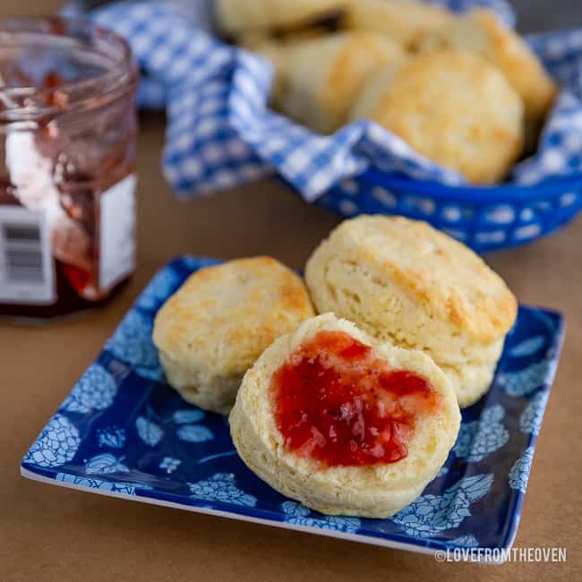 Several buttermilk biscuits