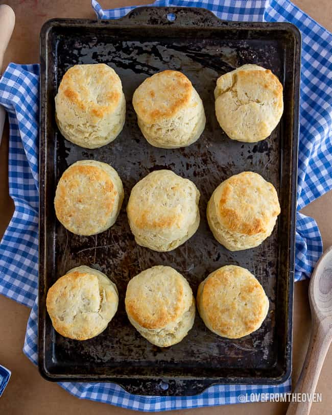 Several buttermilk biscuits