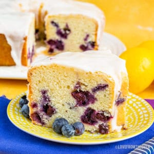 Lemon blueberry pound cake