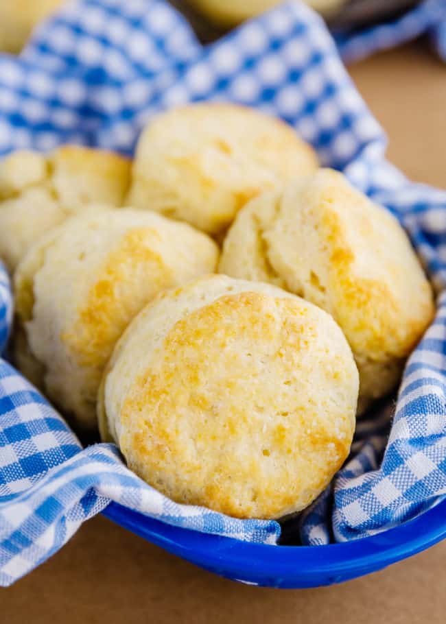 Several buttermilk biscuits