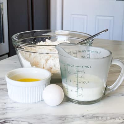 Ingredients for Cheddar bay biscuits