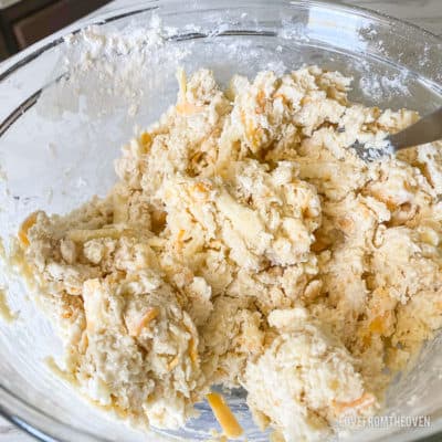 Dough for Cheddar bay biscuits