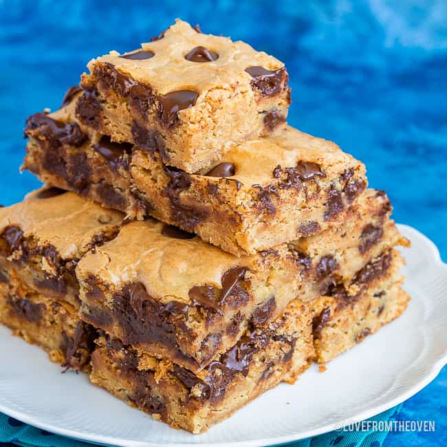 Stacked chocolate chip cookie bars