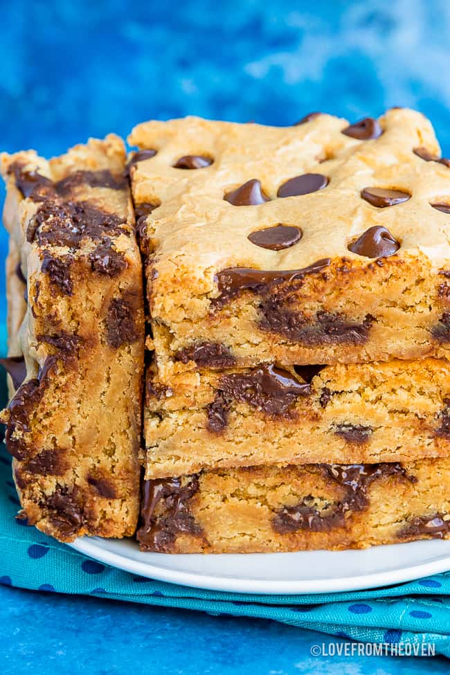 Stacked chocolate chip cookie bars