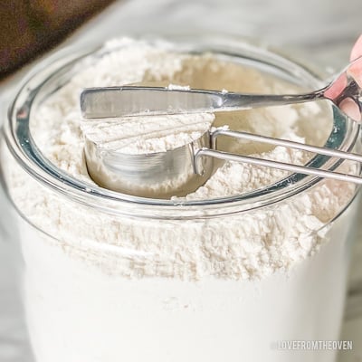 A container of flour