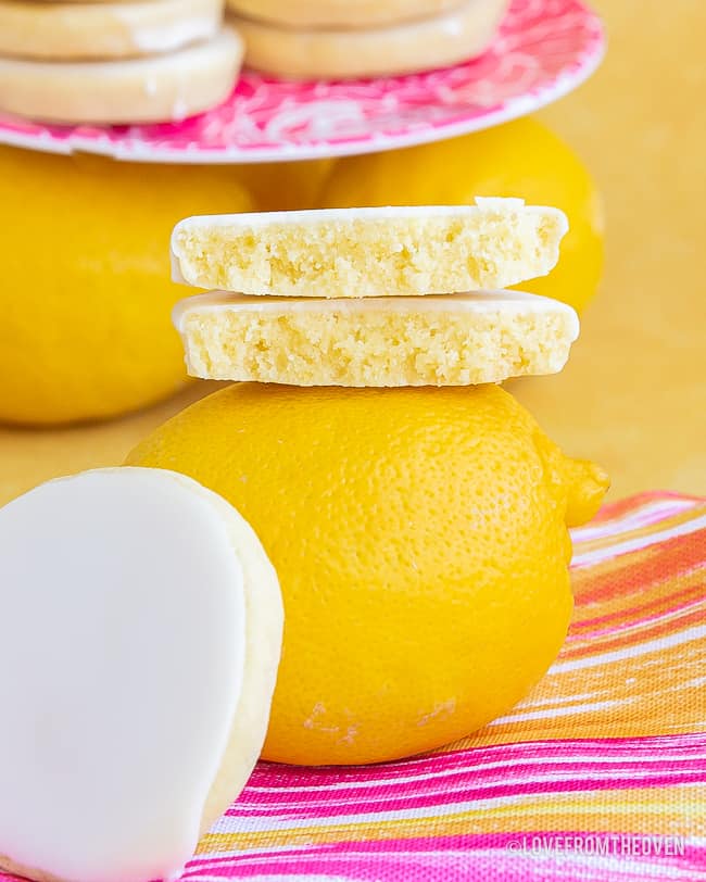 lemon cookies on top of a lemon
