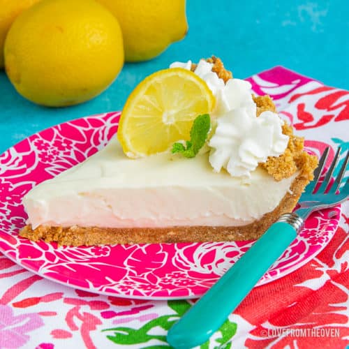 Quick & Easy Lemon Icebox Pie • Love From The Oven