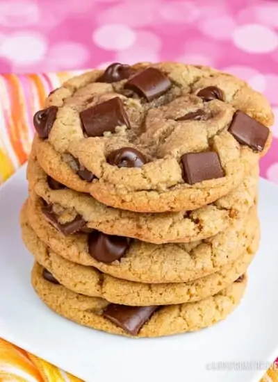 A stack of Chocolate chip cookies