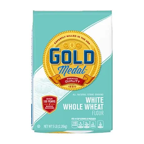 A bag of white whole wheat flour