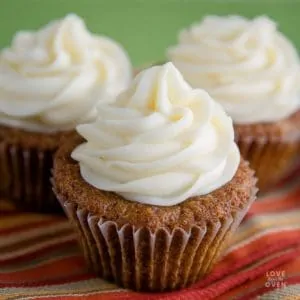 cream cheese frosting on carrot cake