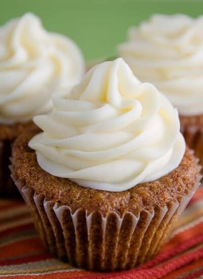 cream cheese frosting on carrot cake