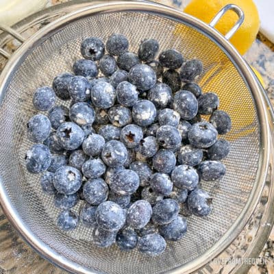 A bowl of blueberries