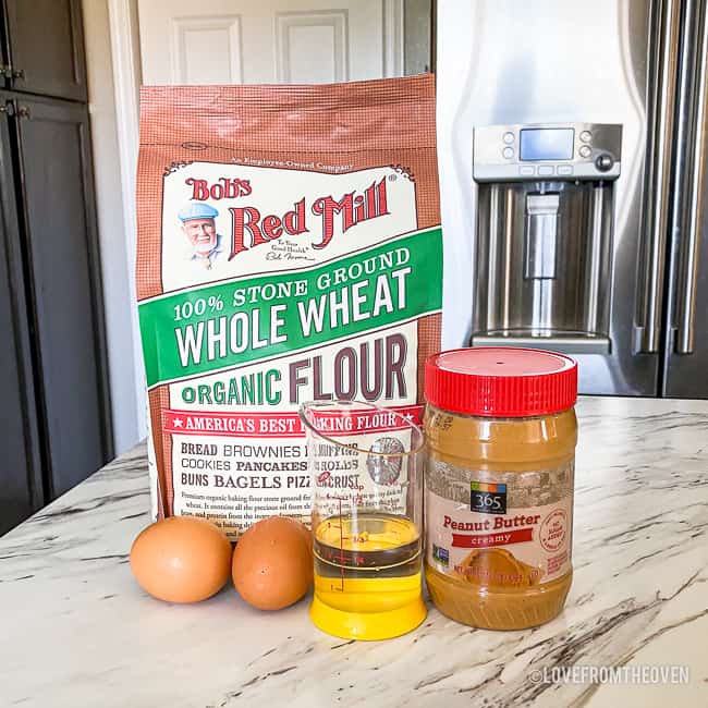 Ingredients to make homemade dog treats