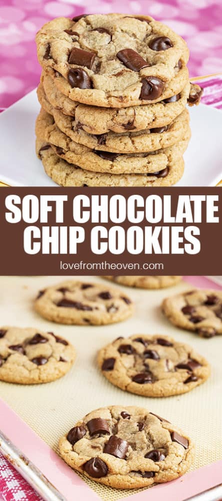 Several photos of Chocolate chip cookies