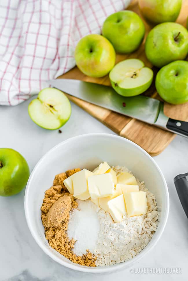 Ingredients for Dutch apple pie