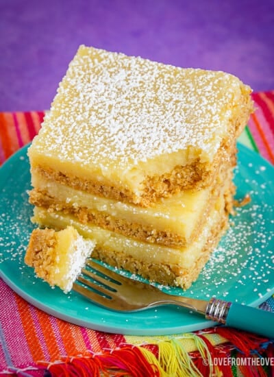 Stack of gooey butter cake